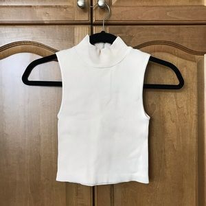 Marciano crop tank with zipper